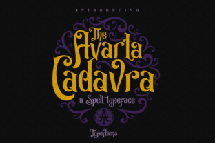 Avarta Cadavra: A Hauntingly Elegant Display Font for Halloween-Themed Designs