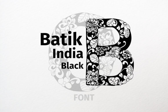 Batik India Black: A Floral Display Font That Elevates Campaign Typography