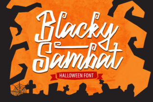 Blacky Sambat: A Bold Display Font for Halloween Campaigns and Spooky Branding