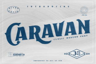 Caravan: A Vintage-Themed Display Font for Handmade Labels and Elegant Product Design