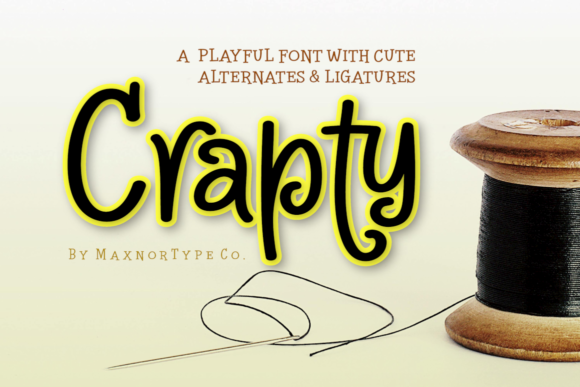 Crapty: A Fun Display Font for Crafters and Product Designers