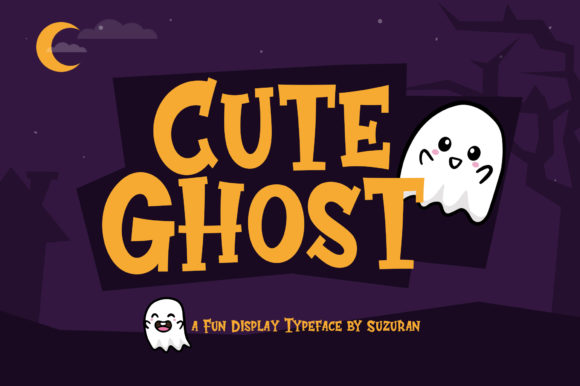 Cute Ghost: A Whimsical Halloween Font for Spooky-Cool Editorial Design