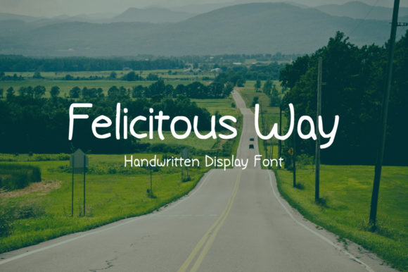 Felicitous Way: A Smart and Charming Brush Font for Editorial Design