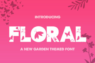 Floral Font: A Fresh Garden-Inspired Display Typeface for Elegant Web Design
