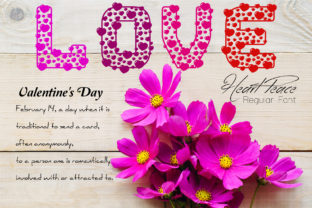 Heart Peace: A Romantic Display Font for Crafters and Product Designers