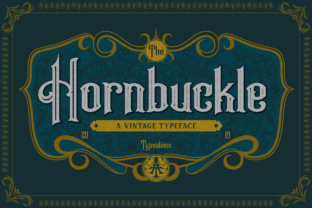 Hornbuckle: A Vintage Display Font Perfect for Art Nouveau-Inspired Craft Designs