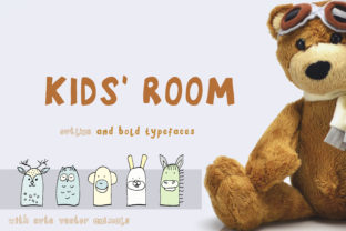 Kids Room: A Playful Display Font for School-Themed Web Design Projects