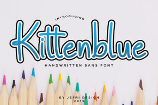 Kittenblue: A Playful Handwritten Display Font for Editorial Design