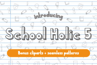 School Holic 5: A Playful Display Font for School-Themed Editorial Design